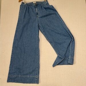 Joe’s jeans wide leg denim pants  blue high rise relaxed fit size medium NWT